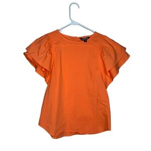 Project RUNWAY Multicolored Flutter Sleeve Ruffled Blouse